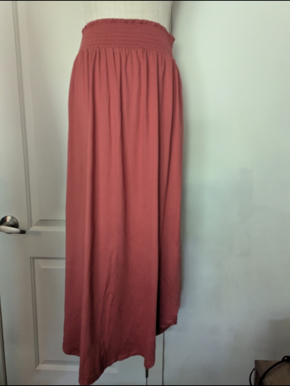 Women’s Smocked Waist Maxi Skirt - Dusty Rose